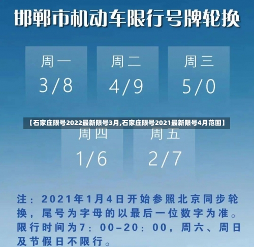 【石家庄限号2022最新限号3月,石家庄限号2021最新限号4月范围】-第1张图片