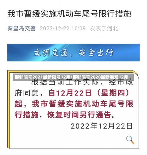 邯郸限号2021最新限号12月/邯郸限号2020最新通知12月-第2张图片