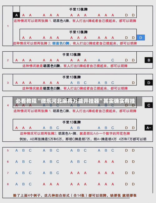 必看教程“微乐河北麻将万能开挂器”其实确实有挂-第1张图片