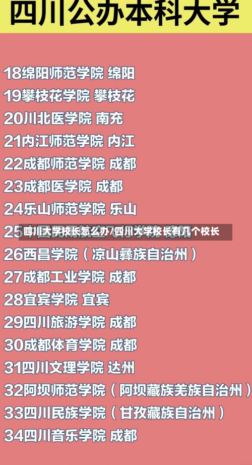 四川大学校长怎么办/四川大学校长有几个校长-第2张图片