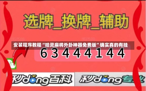 安装程序教程“哈灵麻将外卦神器免费版	”确实真的有挂-第1张图片