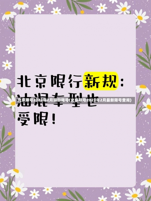 北京限号2023年2月最新限号(北京限号2023年2月最新限号查询)-第3张图片