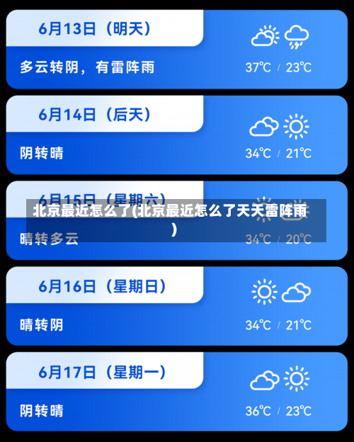 北京最近怎么了(北京最近怎么了天天雷阵雨)-第2张图片