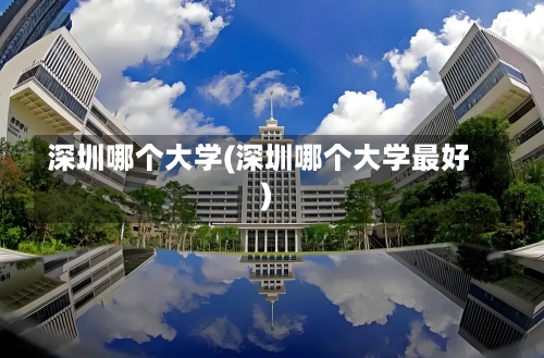 深圳哪个大学(深圳哪个大学最好)-第1张图片