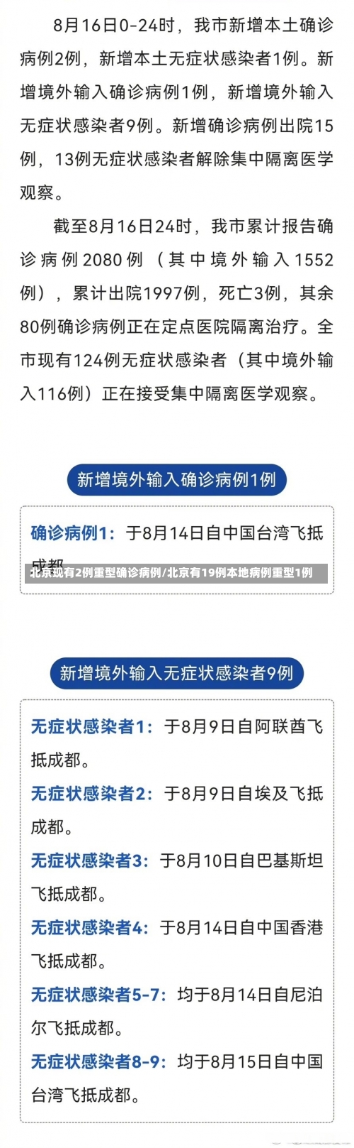 北京现有2例重型确诊病例/北京有19例本地病例重型1例-第3张图片