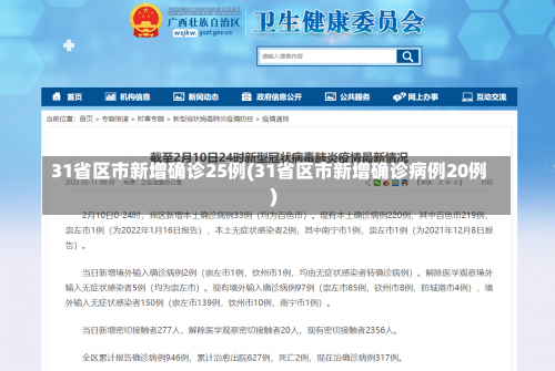 31省区市新增确诊25例(31省区市新增确诊病例20例)-第3张图片