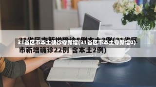 31省区市本土确诊零新增(31省区市本土零新增0)-第2张图片
