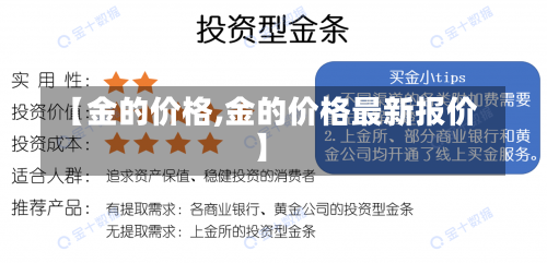 【金的价格,金的价格最新报价】-第2张图片