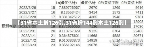 【31省本土增126例,31省增144例本土126例】-第1张图片