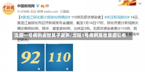 沈阳一号病例去世其子发声/沈阳1号病例离世原因公布-第2张图片
